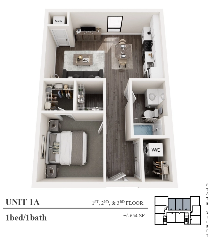 Studio Floorplan 1A